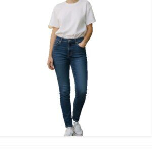 Hollister Junior Jean Jeggings 0S 24x27 Blue Low Rise Skinny Embroidered Pockets